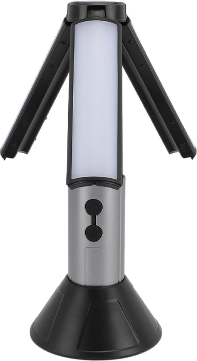 Camping Lamp - Tent Lamp - Rechargeable Telescopic Camping Light - Outdoor - LED Lamp - Hangable - Rechargeable - With Hook and Flashlight - For Camping, Hiking, Power Outages, Emergencies - Black - 1 Piece - Image 1