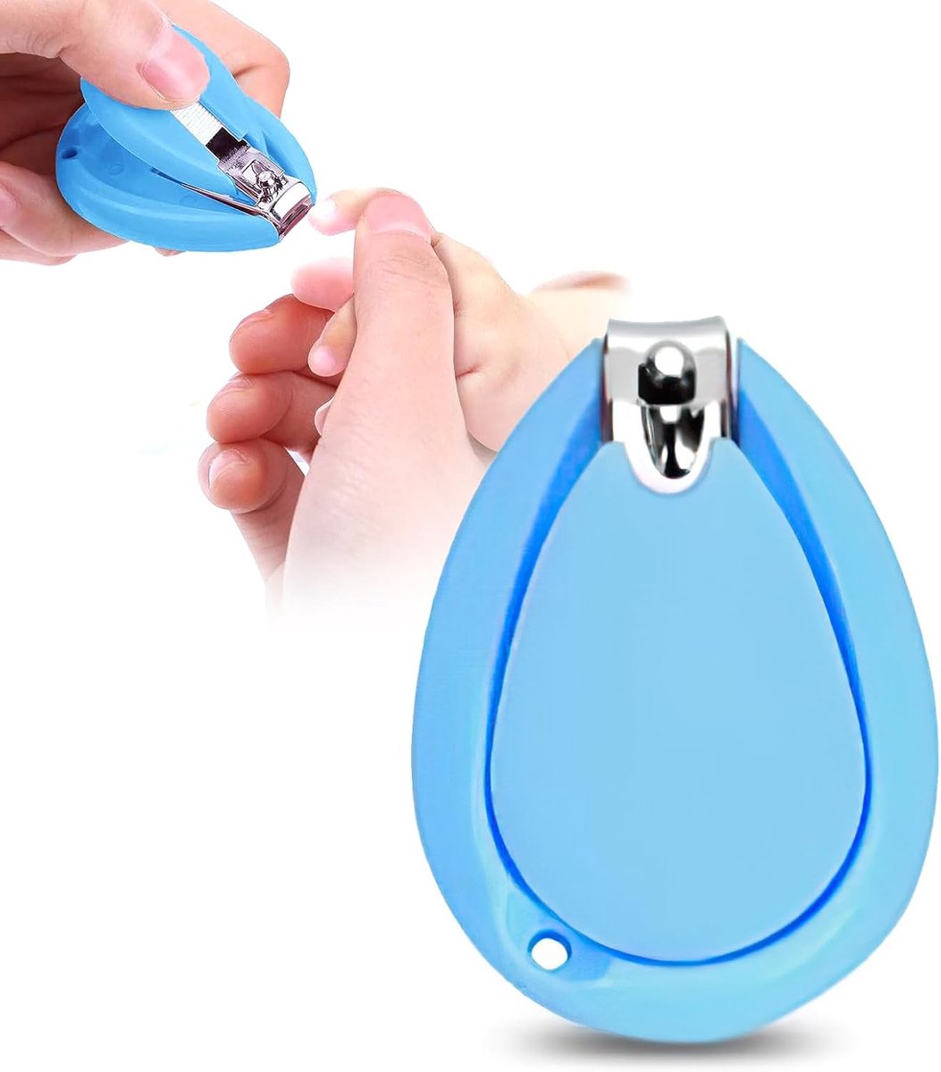 Nail Clipper - Nail Scissors - Toddler Nail Clipper - Child Nail Clipper - Baby Nail Scissors - Safety Scissors - Safe and Gentle - For Babies, Children, Adults - For Newborns, Baby, Toddler, Children - For All Ages - Blue - Image 1