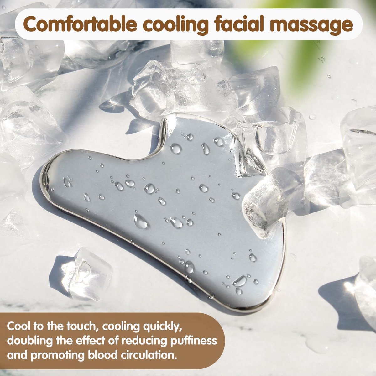 Gua Sha Stone Metal - Gua Sha Scraper Stainless Steel - Massage Tool - Relaxation - Gua Sha - Gua Sha Massage - Gua Sha Plate - Gua Sha Tool Surgical Steel - For Acne - Gua Sha Scraper - Unbreakable - Stainless Steel - With Storage Bag - Image 3