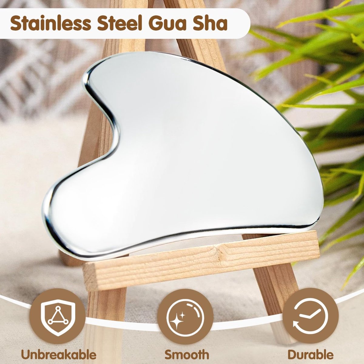 Gua Sha Stone Metal - Gua Sha Scraper Stainless Steel - Massage Tool - Relaxation - Gua Sha - Gua Sha Massage - Gua Sha Plate - Gua Sha Tool Surgical Steel - For Acne - Gua Sha Scraper - Unbreakable - Stainless Steel - With Storage Bag - Image 4