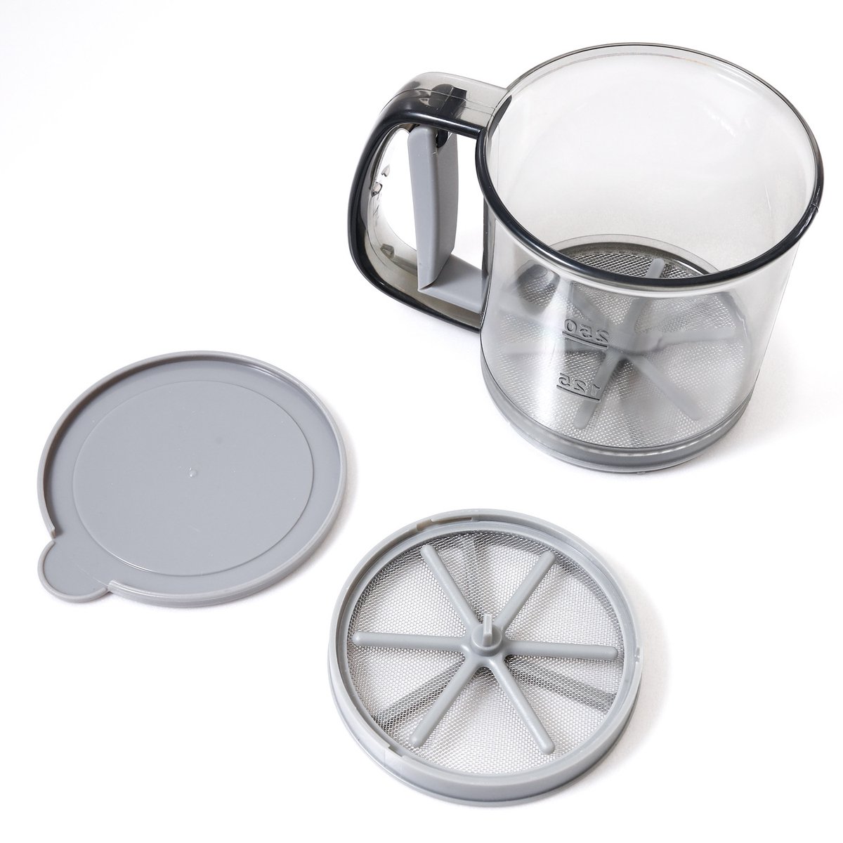 Flour Sieve - For Flour and Meal - Flour Sieve - Powdered Sugar Sieve - Sugar Sieve - Baking Utensils - Powdered Sugar Shaker - Hand Sieve - Double-Layer Sugar Sieve - One Hand - For Almond Powder, Powdered Sugar, Cocoa Powder, Cinnamon Powder - Image 1