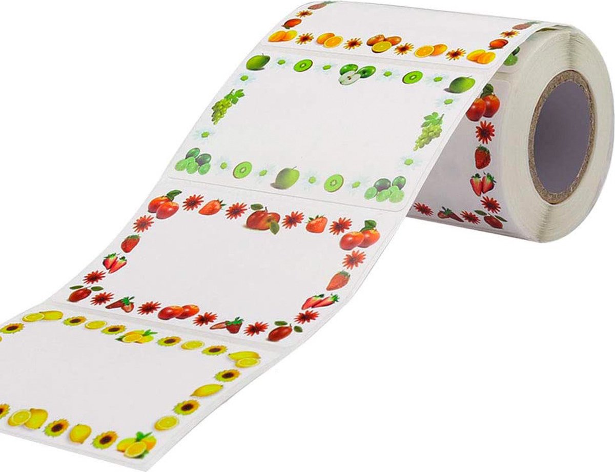 Writable Freezer Labels PP Roll - 500 Stickers - Fruit Label Sticker - Freezer Labels - 5x3CM - Writable - Freezer Stickers - Shelf Life Labels - Freezer Containers - Freezer - Freezer - Jam Jars - For Containers Boxes Bags - Image 2