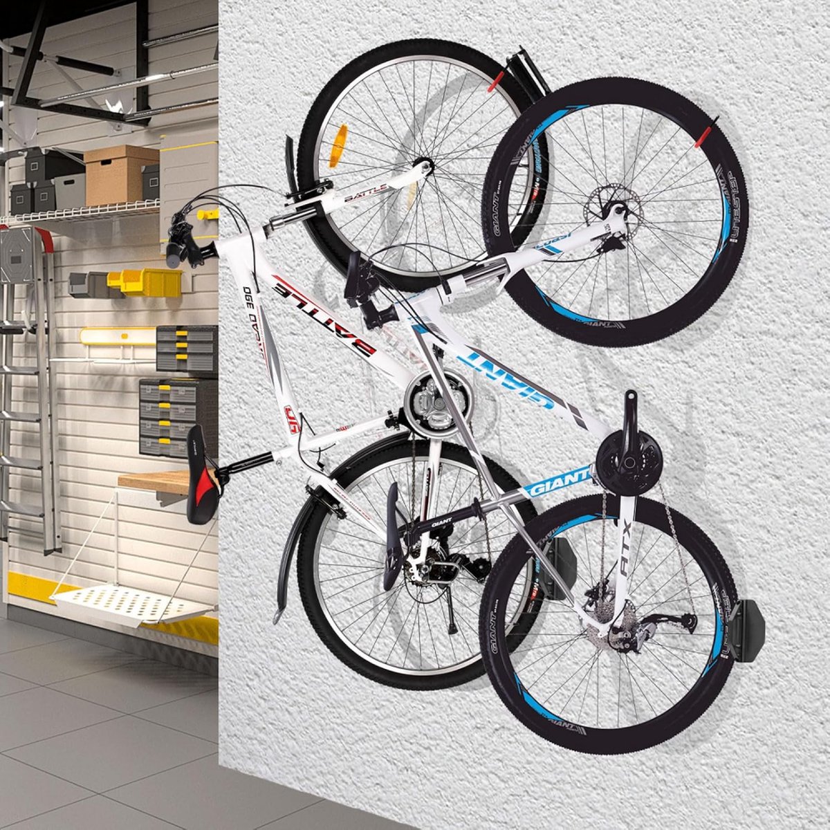 Rotatable Bicycle Suspension System - Bike Hook - Bicycle Suspension Bracket - Bicycle Storage - Wall Bracket for Bicycles - Bicycle Rack - Bicycle Bracket - Bicycle Suspension Rack - Wall Mount - Save Space - High Load Capacity - Suitable for Most Bicycl - Image 4