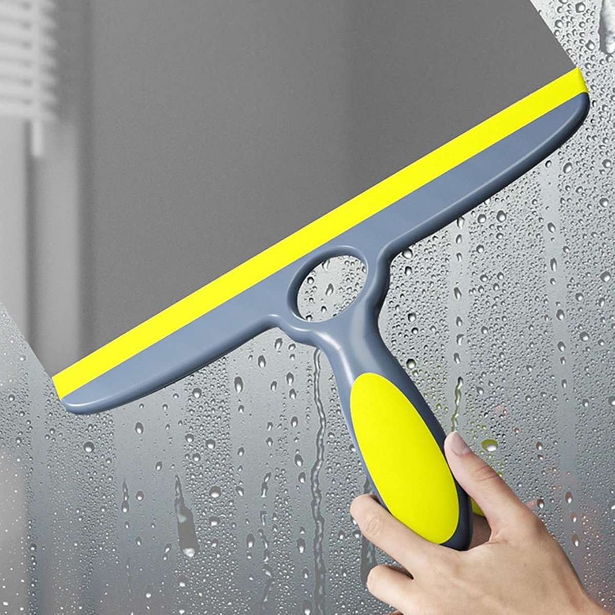 Squeegee - Window Squeegee - Window Wiper - Professional Cleaning - Window Cleaning - Window Wiper - Hand Squeegee - Shower Squeegee - Household Use - With Suction Cup - For Multifunctional Use Windows, Shower And Car - 25 CM Wiping Width - Green - Image 3