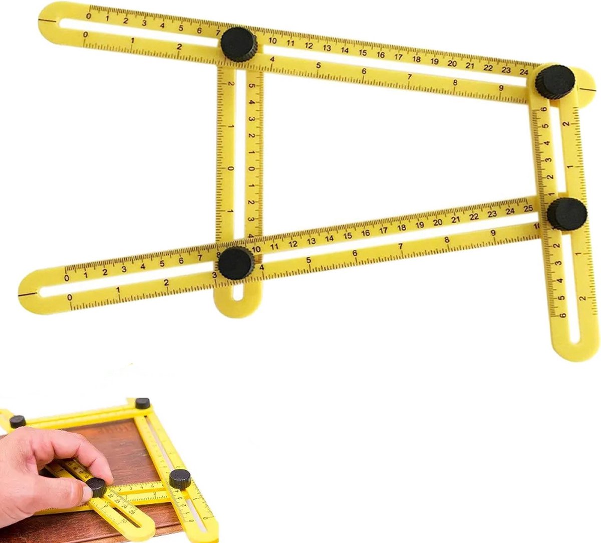 Angle Ruler - Quadrilateral Measuring Instrument - Multi-Angle Ruler - Folding Ruler - Multi Angle Angle Meter - Multi-Angle Ruler - Folding Ruler Measuring Ruler - Multi-Angle Measuring Ruler - Multi-Angle Measuring Ruler - Multifunctional - Universal An - Image 1