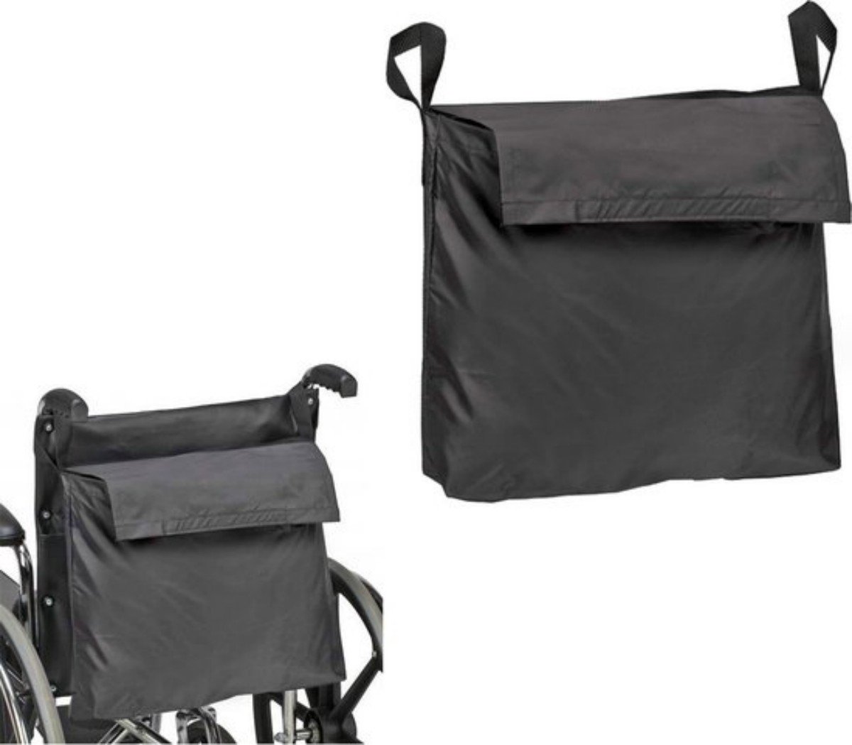 Wheelchair Bag - Wheelchair Storage Bag - Universal - Mobility Scooter Bag - Rollator Storage Bag - Waterproof Bag for Wheelchair - Lined Wheelchair Bag - Wheelchair Shopping Bag - Wheelchair Accessories - Large Capacity - Foldable - Image 1