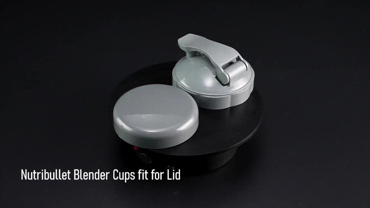 Resealable Cup Lids and Flip-Top To-Go Lid - 2 Pieces - Replacement Parts Suitable for 600w and 900w Nutribullet Blender 32/24/18oz Cups Cup Lids - With Rubber Gasket - Seal - For On the Go - Image 2