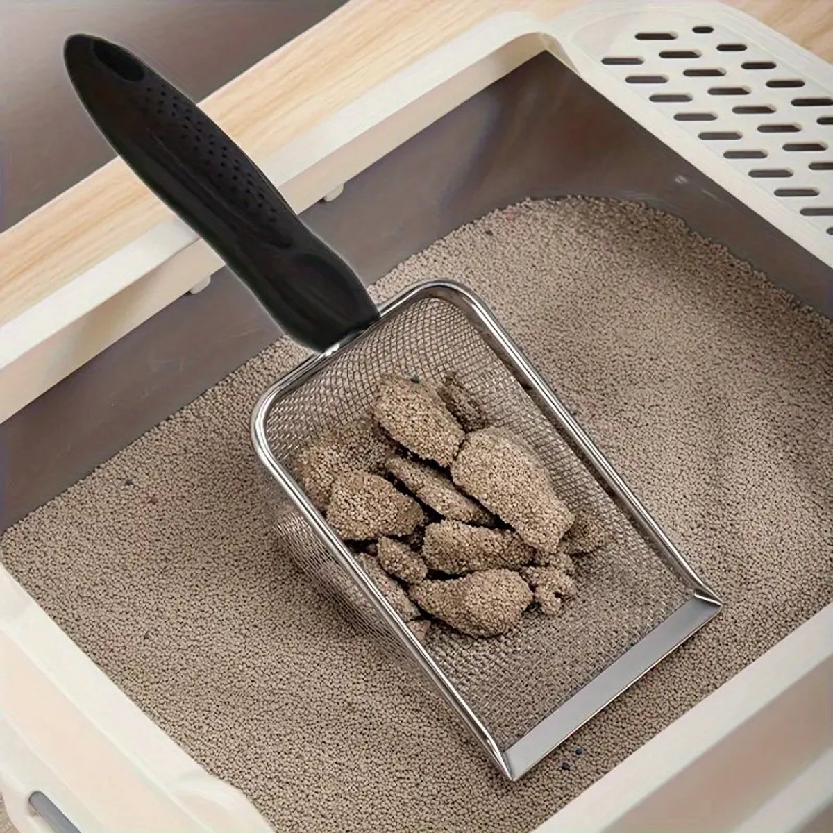 Cat litter scoop - Poop scoop - Ergonomic - Stainless steel - Image 5
