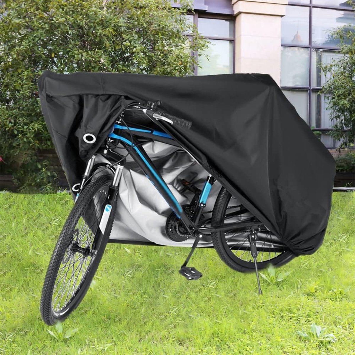 Universal Bike Cover for All Bikes - Waterproof Ultra Strong Oxford - Bike Cover for 1 / 2 Bikes - Bike Protective Cover - Bicycle Cover - Electric Bike, Mountain Bike, Etc - Black - For Bike Carrier and Storage - Image 5