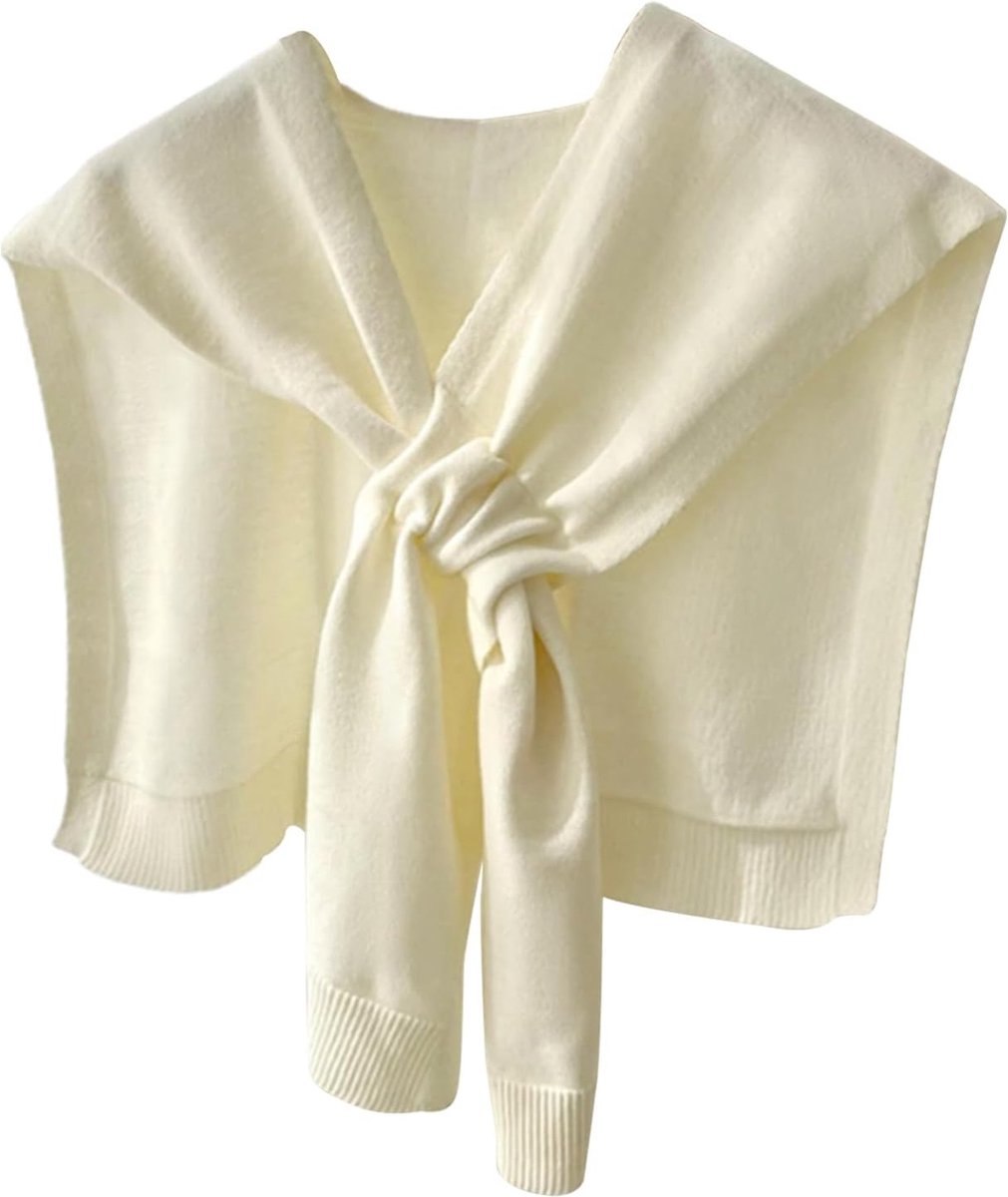 Women's Scarf Wrap - Poncho - Women's Neck Scarf - Scarves - Women's Neck Scarf - Wrap - Women's Scarf - Luxury Gift - Solid - Ladies - Scarf with Loop - Knitted - Lightweight - Spring Summer Beach Weekend Casual Festive Evening Dress Stole - Cosy Chic - Image 1