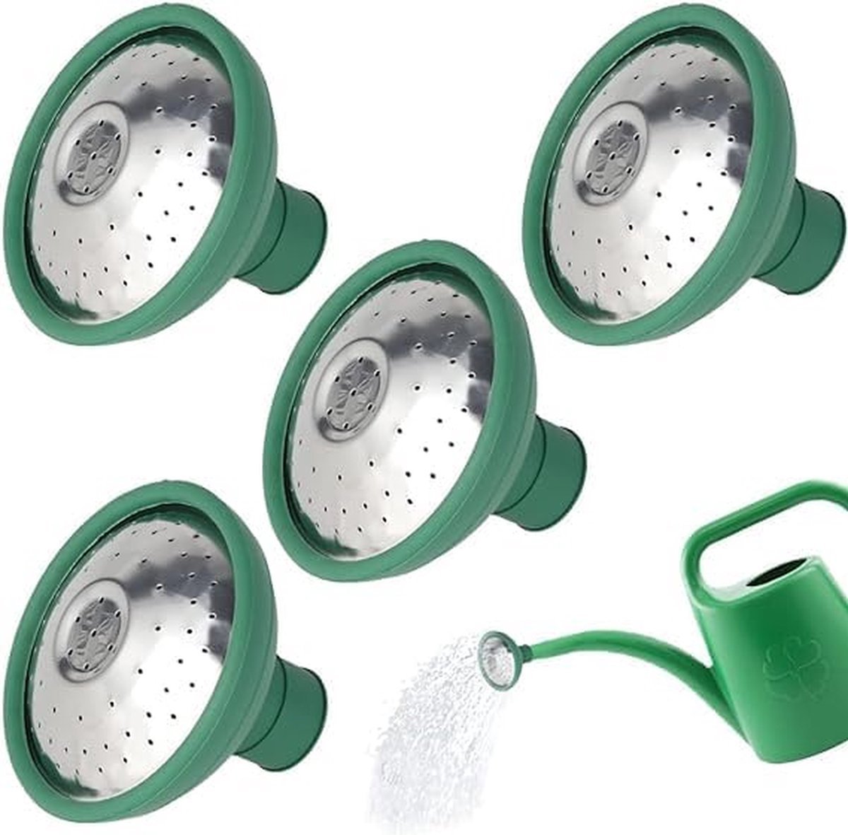 Spray Nozzle - 4 Pieces - Shower Head - Separate Shower Head - Shower Head for Watering Can - Separate Shower Head - Plant Watering Can - Outdoor Watering Cans - For Watering Can 22mm - For Watering Garden Plants Flowers - Indoor and Outdoor - Green - Image 1