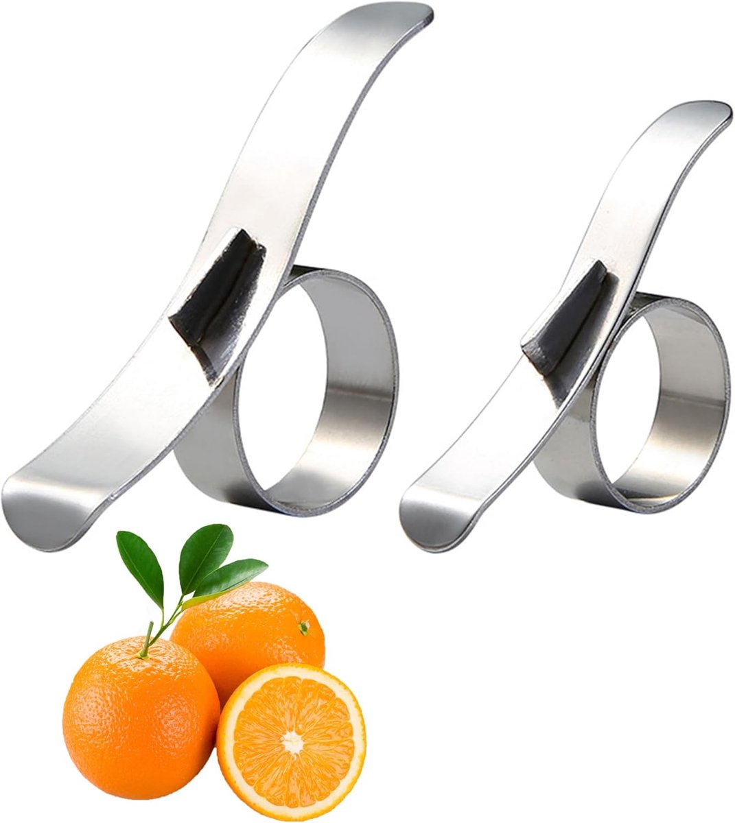 Orange Peeler - 2 Pieces - Portable Orange Peeler - Quick and Easy Peeling - Creative Orange Fruit Peeler - Mandarin Peeler - Peeler - Finger Opener - for Orange - Lemon - Citrus - Image 1