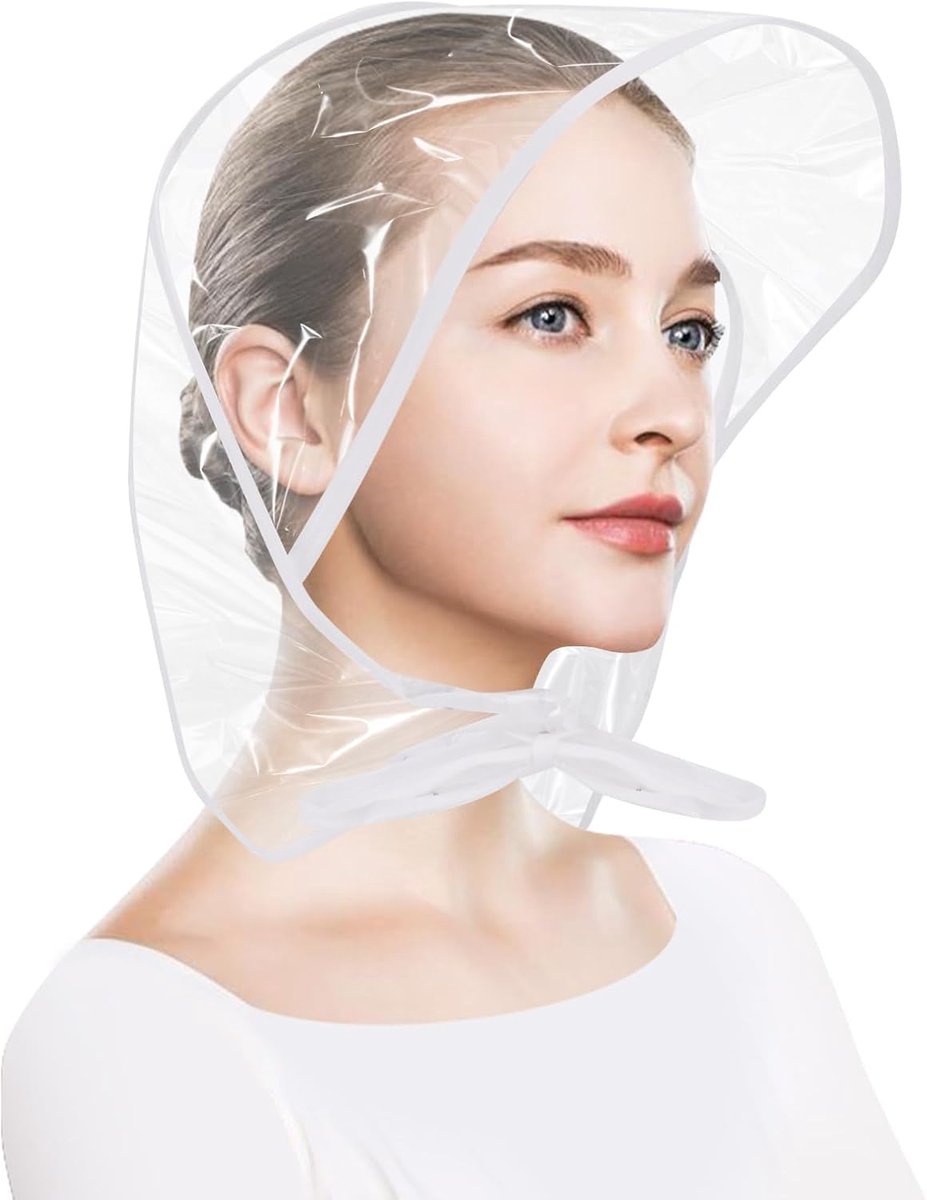 Waterproof Hat - 2-Piece - Portable Rain Cover - Protect Your Hair - Rain Hat - Head Umbrella - Foldable - Rain - Rainproof - Outdoor - White and Black - for Festival / Halloween / World Cup / King's Day / Daily / Travel / Camping / Concert - Image 4
