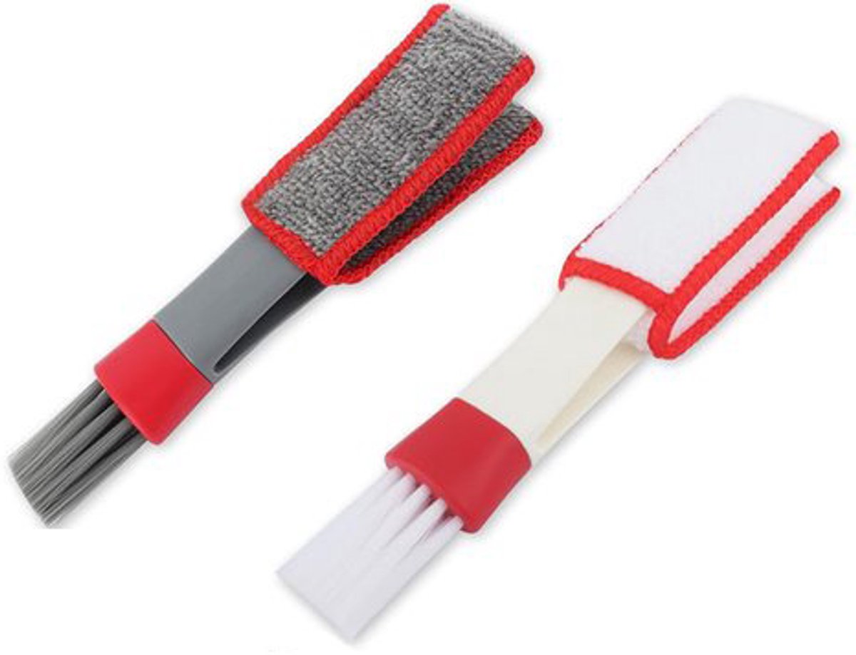 Blind cleaner - 2 pieces - Blind cleaner - Mini dust cloth - Blind cleaner - Ventilation brush - Dust cloth - Dust-free blinds - Easy to grip - Ideal cleaning tool - For car air vents - Microfiber dust cloth - Image 1