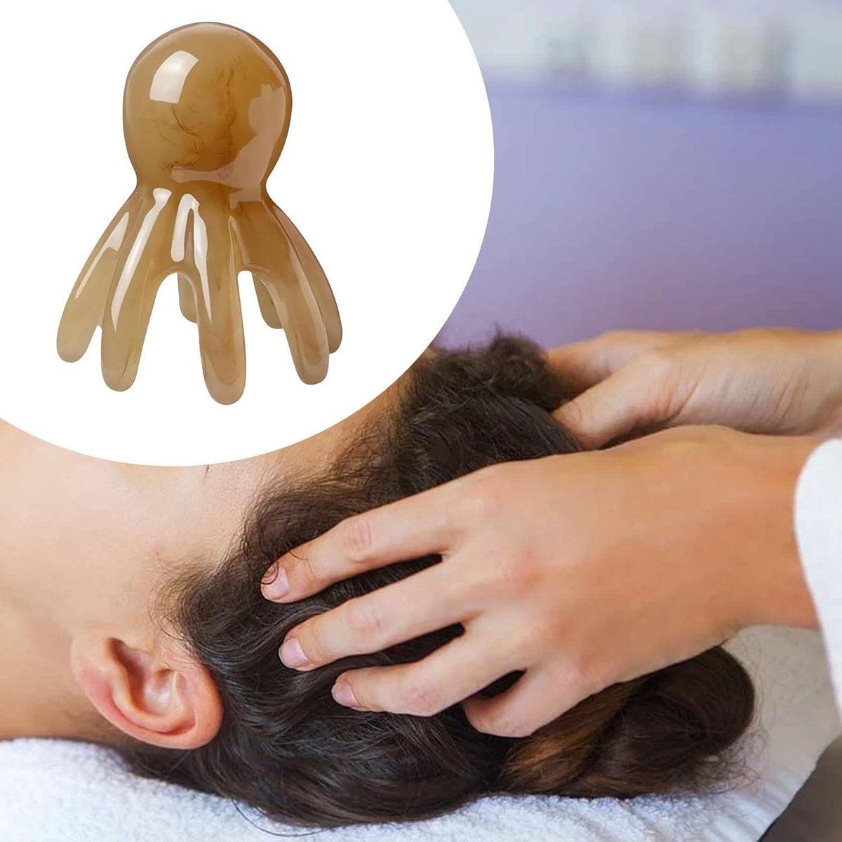 Head Massage Spider - Scalp Massager - Massage Brush - Scalp Brush - Massage Brush - Head Massage Device - Head Massage - Head Massage Spider - Stimulates Hair Growth and Blood Circulation - Waterproof - Relaxation - Stimulates Blood Circulation - Image 4