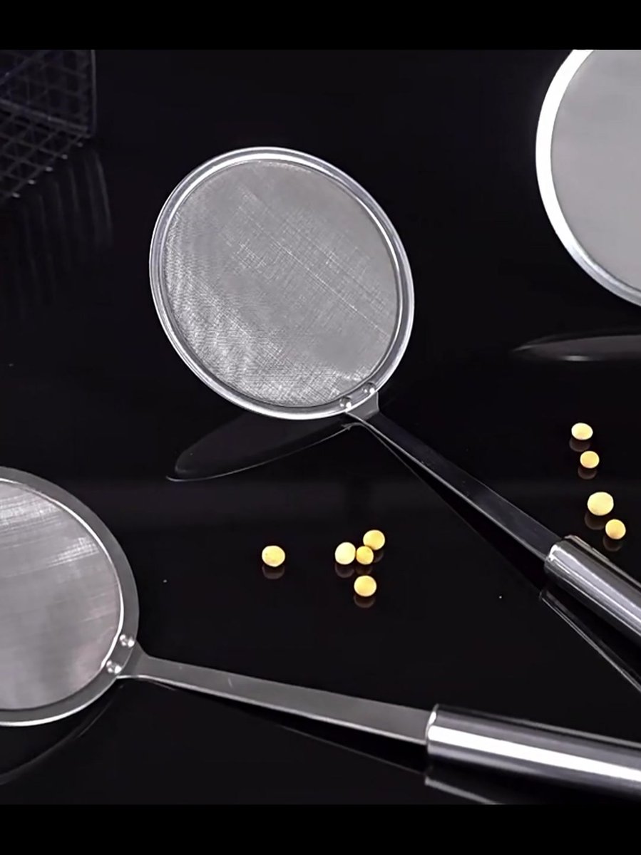 Skimmer - 2 Pieces - Deep-frying Spoon - Deep-frying Scoop - Food Sieve - Skimmer Spoon - Colander Spoon - Draining Potatoes/Vegetables/Pasta - Cooking Supplies - Kitchen Tools - Skimmer Spoon - Sieve - Colander - Hanging - With Handle - ø12 Cm - Stainles - Image 2