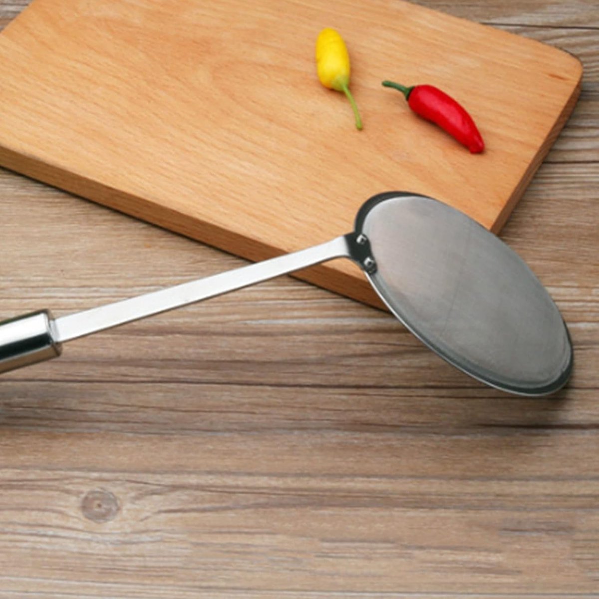 Skimmer - 2 Pieces - Deep-frying Spoon - Deep-frying Scoop - Food Sieve - Skimmer Spoon - Colander Spoon - Draining Potatoes/Vegetables/Pasta - Cooking Supplies - Kitchen Tools - Skimmer Spoon - Sieve - Colander - Hanging - With Handle - ø12 Cm - Stainles - Image 4