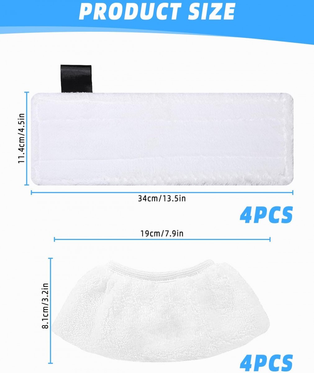 Accessory Set Suitable For Kärcher Easyfix Sc1, Sc2, Sc3, Sc4 & Sc5 - Steam Cleaner Accessories - Replacement Microfiber Cloths - Mop Pad - 8-Piece - Replacement Parts - Powerful Stain Removal - Hard-to-Reach Places - Image 5