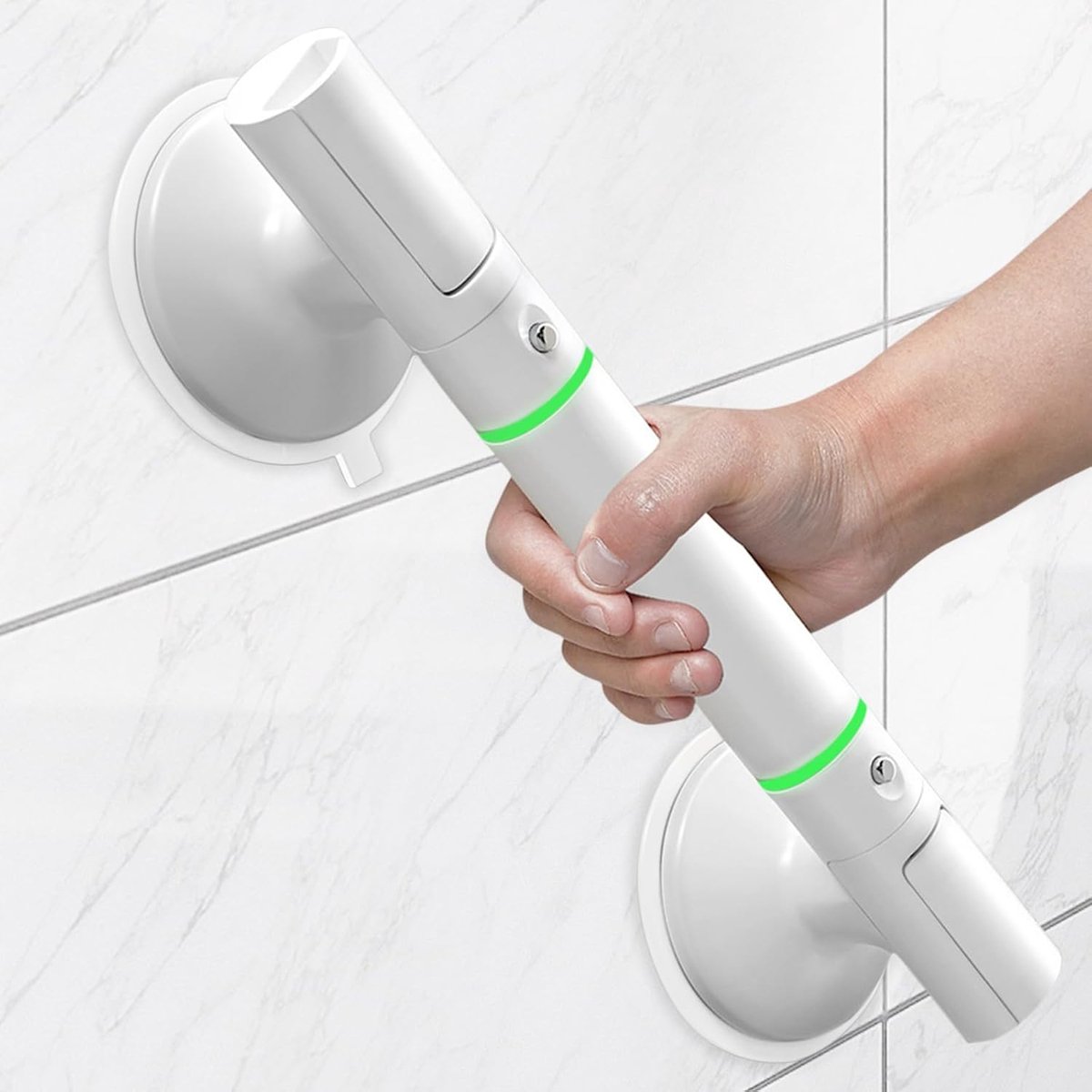 Bathroom Grab Bar 35 cm - Bath Grab Bar - Shower Grab Bar - Fluorescent - Bathroom and Shower Grab Bar with Suction Cup - Moisture-Resistant - Safety Grab Bar - Handle for the Elderly and Children - Handle / Wall Grab Bar for Bathroom / Shower / Toilet - - Image 2
