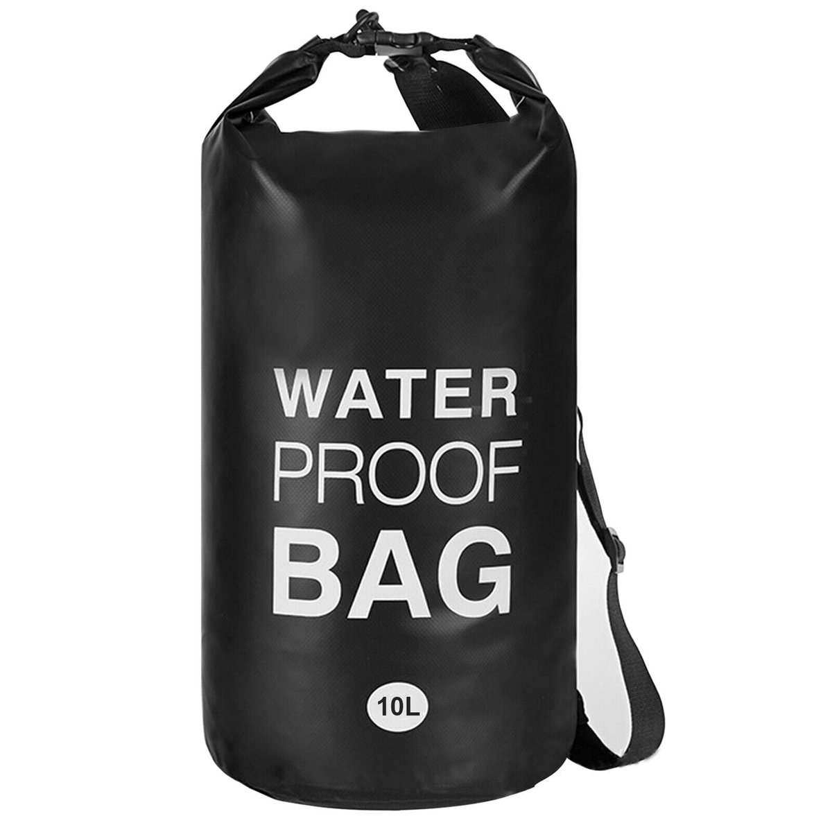 Drybag - 10 L - Professional Waterproof Bag - Storage Bag - Outdoor Bag - Outdoor Bag - Beach Bag - Waterproof Dry Bag with Shoulder Strap - Waterproof - High Quality - Black - Very suitable for Outdoor / Vacation / Travel / Swimming / Camping - Image 1