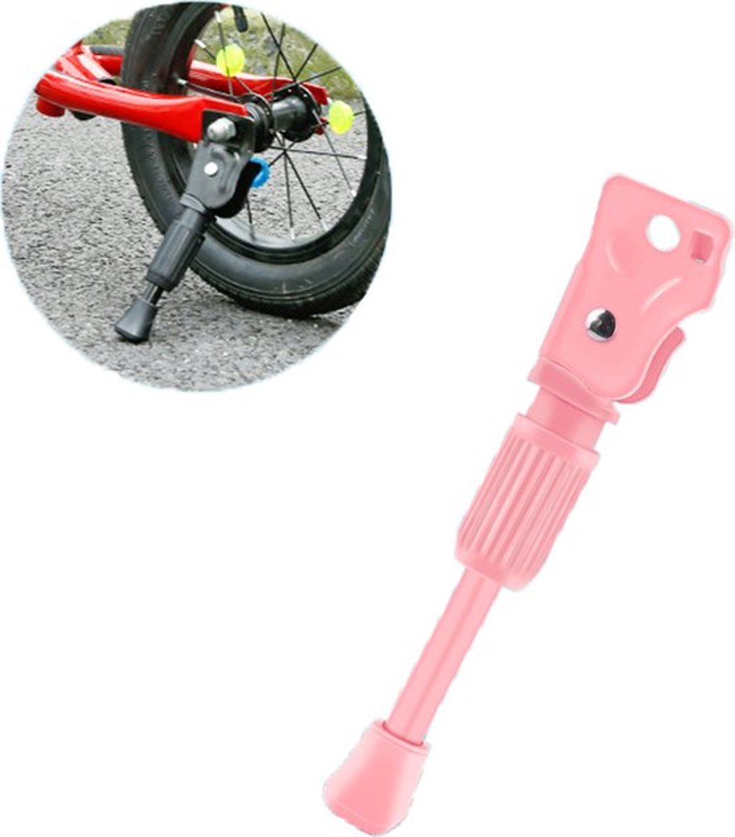 12 Inch - Bicycle Stand for Children's Bikes - MTB Kickstand - Single Bicycle Stand - Bicycle Accessories for Children - Bicycle Stand - Side Stand for Bicycles - Bicycle, E-Bike, City Bike & Mountain Bike - Pink - Easy to Install - Image 1