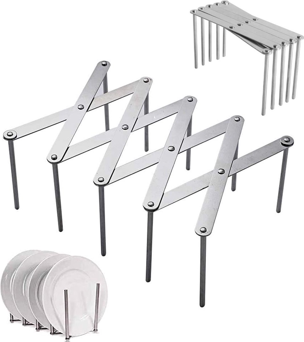 Drying rack - Dish rack - Cutlery holder - Drying rack for dishes - Dish drying rack - Dishwashing rack - Kitchen rack - Telescopic - Stylish & Practical for Every Kitchen - Image 1