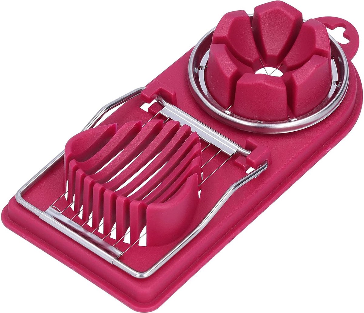 Egg Slicer - 2 in 1 Multifunctional Egg Slicer - Combination Egg Slicer - Stainless Steel - Durable - Egg Slicer - Eggs - Egg Divider - Eggslicer - Egg Tools - Dishwasher Safe - Handy & Practical - Image 1