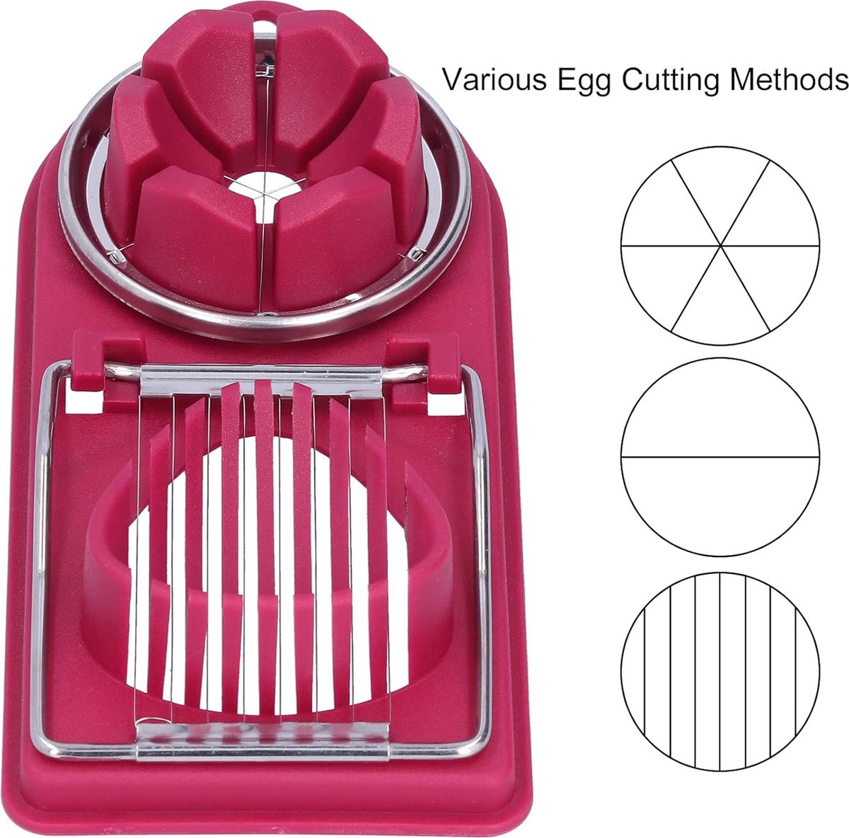 Egg Slicer - 2 in 1 Multifunctional Egg Slicer - Combination Egg Slicer - Stainless Steel - Durable - Egg Slicer - Eggs - Egg Divider - Eggslicer - Egg Tools - Dishwasher Safe - Handy & Practical - Image 3