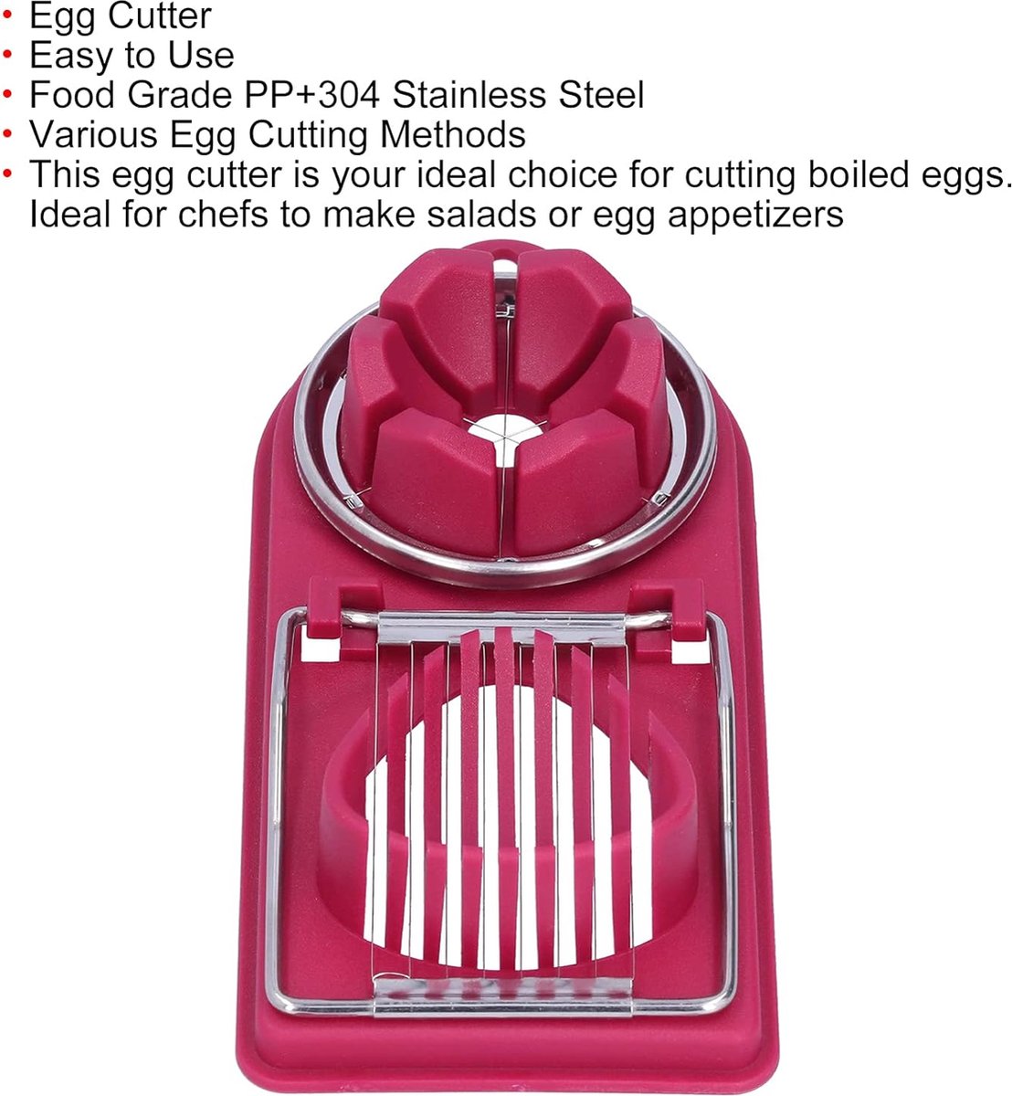 Egg Slicer - 2 in 1 Multifunctional Egg Slicer - Combination Egg Slicer - Stainless Steel - Durable - Egg Slicer - Eggs - Egg Divider - Eggslicer - Egg Tools - Dishwasher Safe - Handy & Practical - Image 5