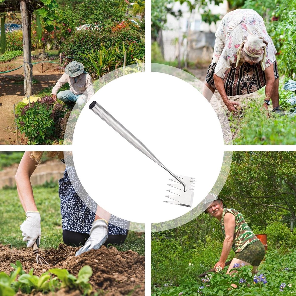 Hoe - Hoes - Garden rake - Rake - Weed remover - Garden items - Garden tools - Weed brush - Weed remover - Weed killer - Weed control - Weed remover - Hoe with handle - Handle with hilt - Weed control - Image 3