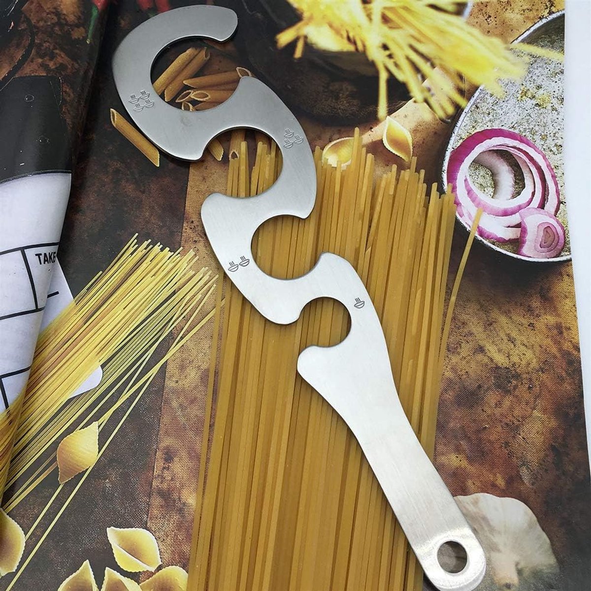 Spaghetti Measurer - Professional Pasta Measuring - 4-Hole S-Shaped Portable Spaghetti Meter - Multifunctional Spaghetti Meter - Universal Pasta Meter - Spaghetti Portioner - Spaghetti Measuring - Small Spaghetti Measurer - Fast Efficient Pasta Measuring - Image 2