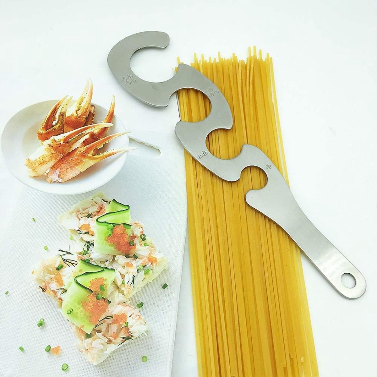 Spaghetti Measurer - Professional Pasta Measuring - 4-Hole S-Shaped Portable Spaghetti Meter - Multifunctional Spaghetti Meter - Universal Pasta Meter - Spaghetti Portioner - Spaghetti Measuring - Small Spaghetti Measurer - Fast Efficient Pasta Measuring - Image 4