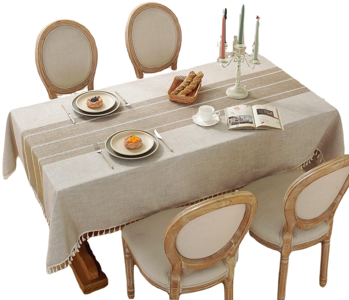 Tablecloth - 140x300cm - Luxury Stylish Oilcloth - Beautiful Protecttable - Water-repellent Tablecloth - Anti-Slip Oilcloth - Heat-resistant Tablecloths - Cotton Tablecloth - Image 1