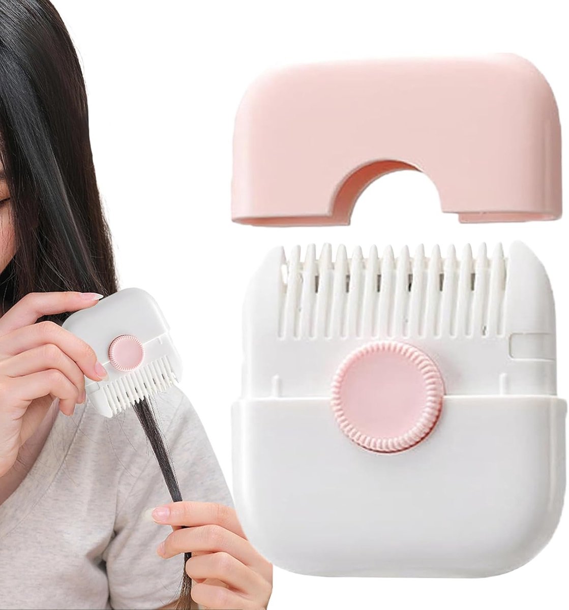 Split End Trimmer - Split End Remover - 2-In-1 Hair Clipper - Hair Clipper - Hair Clipper - Hair Trimmer - Hair Remover - Hair Styling Devices - For Head Hair - For Men and Women - Mini - Portable - Pink - Image 1