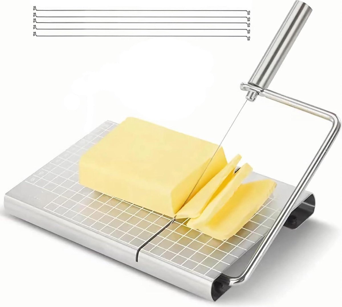 Cheese slicer young cheese - OUCONGK Cheese slicer stainless steel wire butter bread sandwich Cheese slicer young cheese - Image 1