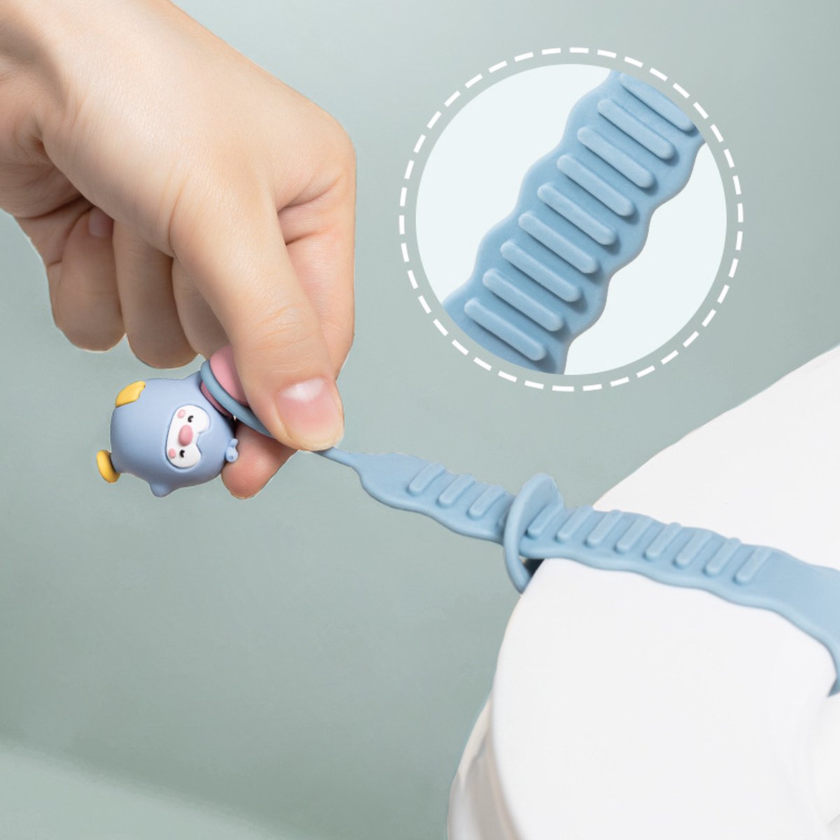 Toilet Seat Lifter Rings - 3 Pieces - Toilet Seat Lifter - Toilet Seat Lifting Device Touch - Toilet Lid Handle - Toilet Bowl Seat Lifter - Toilet Accessories - Hygienic Toilet Seat Lifting - Lid Handle - Multifunctional - Silicone - Hygienic - Image 3