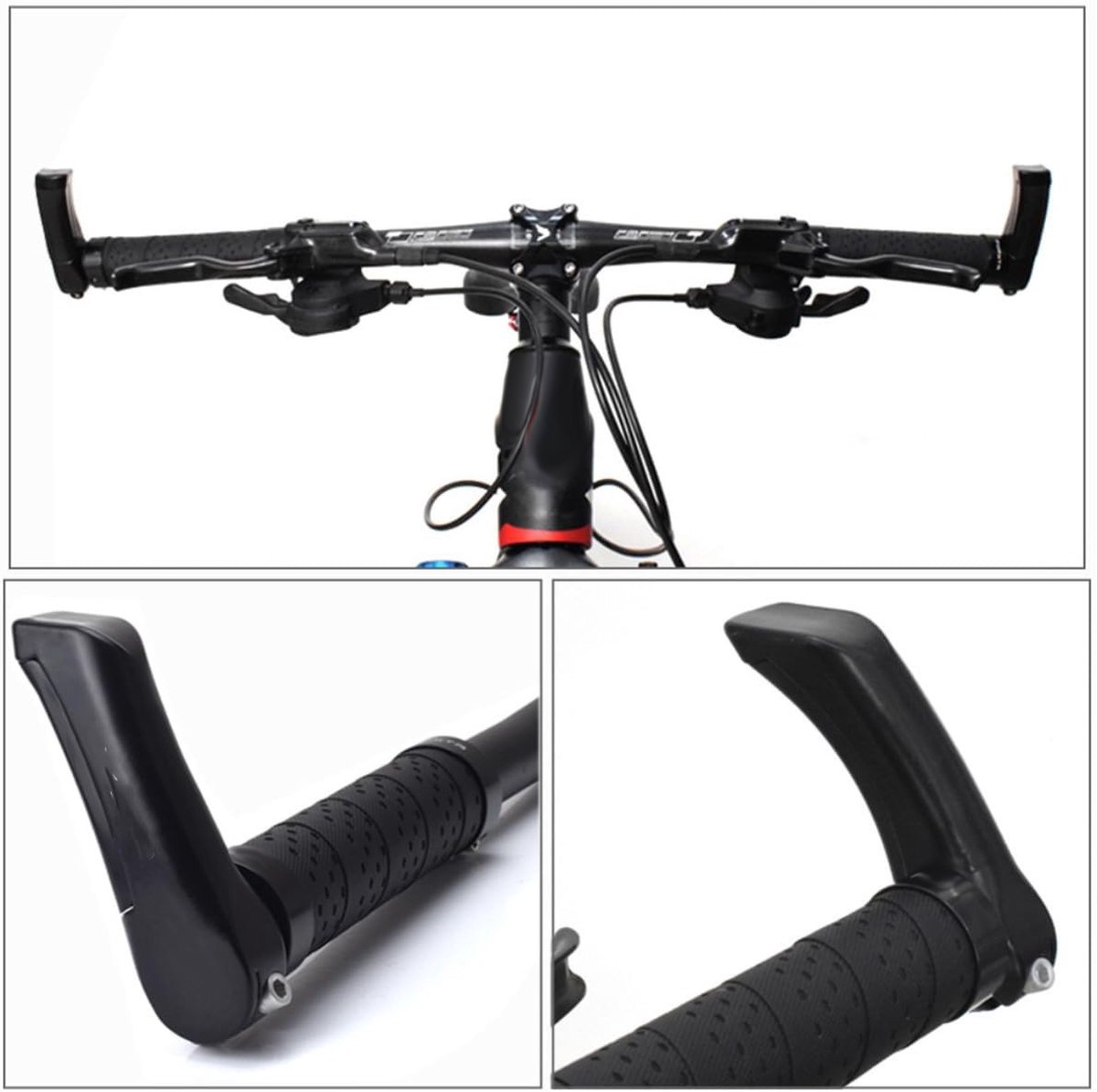 Bicycle Handlebars - 1 pair Assistant Handlebars - Professional Anti-slip Handlebars - Ergonomic Handlebar Set - Sturdy Bikegrips - Easy to mount - Lightweight - Universal - Ideal for Bicycles / Scooters / Everyday cyclists / Cycling enthusiasts - Image 2