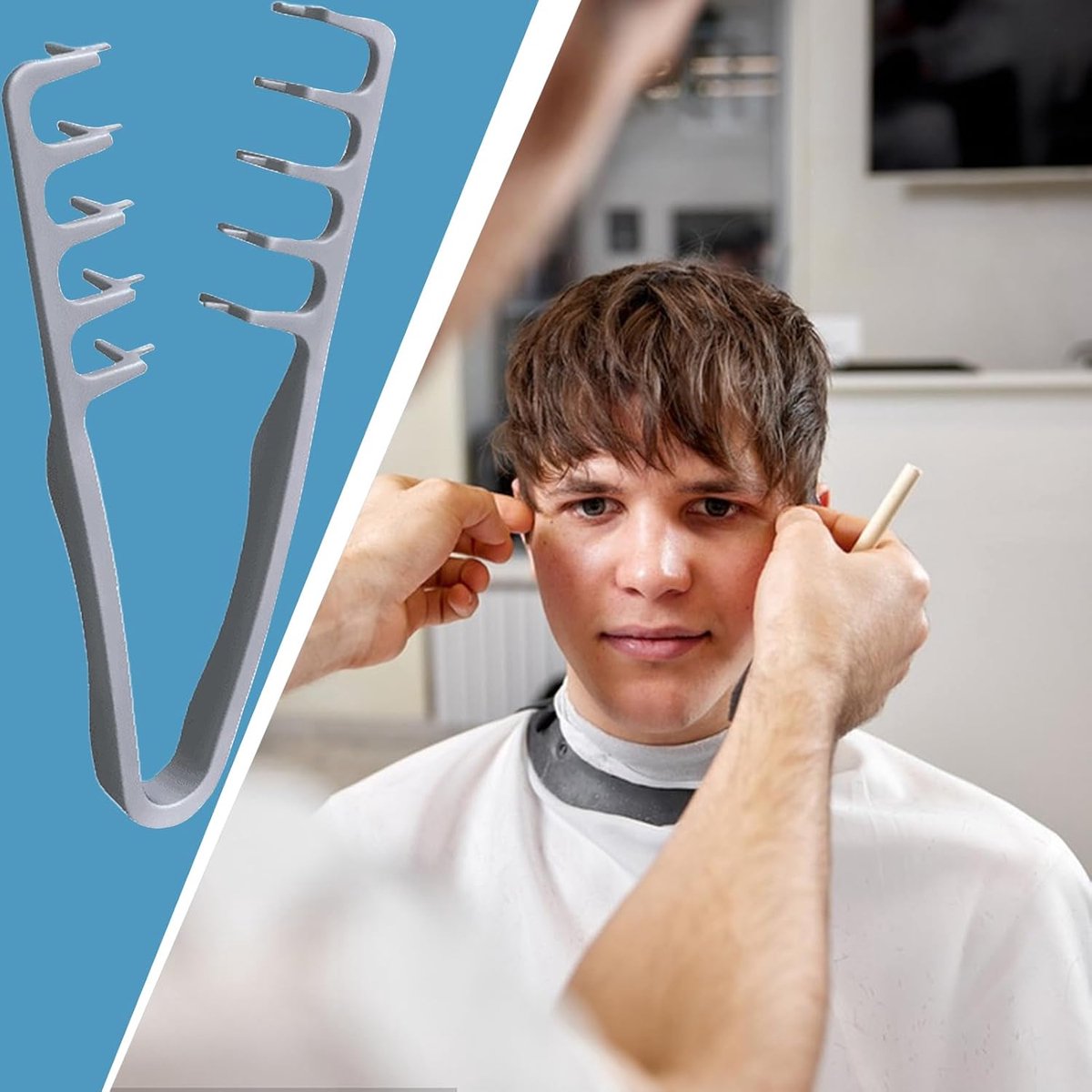 2 Pieces - Hair Styling Comb - Coarse Texture Comb - Comb for Frizzy Hair - Hair Care Instrument for Home Styling In the Hair Salon Hair Tool - Suitable for Back-Swept Hairstyles - Volume for the Hair Roots with Bangs - SOLLBRY® - Image 5