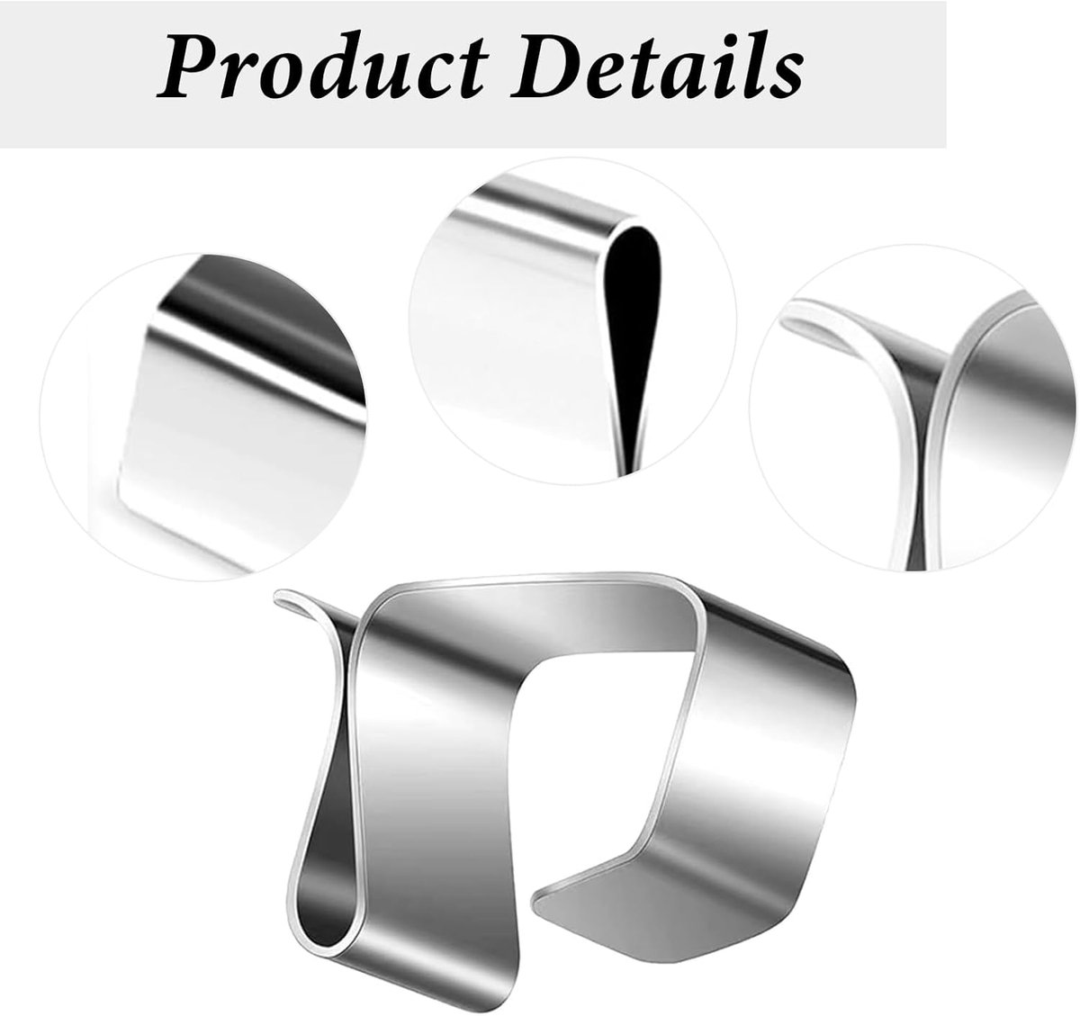 Cable Clips - 100 Pieces - Cable Holder - Halloween - Christmas - Nail Clip - Cable Tie - Clips - Cable Channel - Ties - Cable Lock - Cable Channels - Roof Hooks - Cable Clamp - Strong Clamping Force - 24 x 15 mm - Very Suitable for Party / Halloween / Ch - Image 2