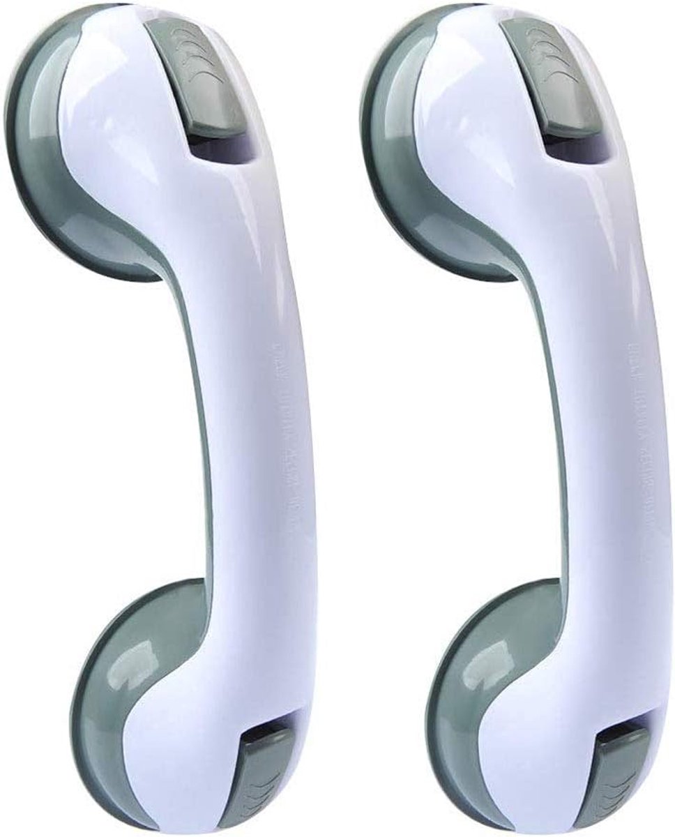 Wall Grab Bar - 2-Piece - Professional Non-Slip Handle - Wall Grip - Toilet Grab Bar - Bath Grab Bar - Shower Grab Bar - Grab Bar - Safety Grip - Providing Support - Very Safe - For Bathroom/ Shower/Toilet /Cabinet Handles /Glass Doors /Windows - Image 1
