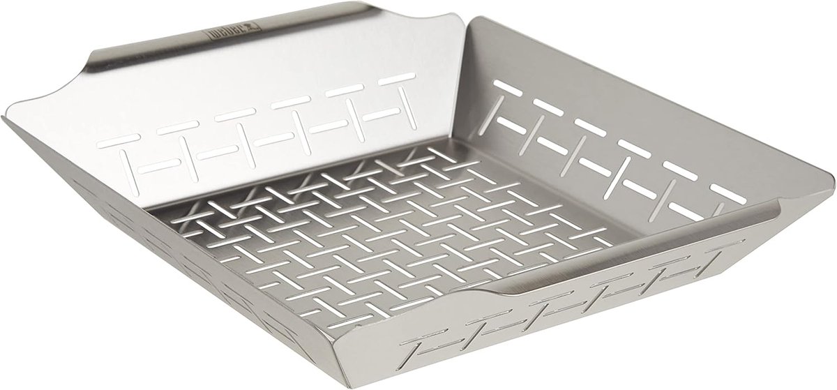 Professional Grill Basket - High-Quality Baking Trays - Barbecue Pans - BBQ Grill Basket - Optimal Heat Distribution - Practical - Durable - Grilled Vegetables / Meat - Very Suitable for Oven Safe / Gas / Charcoal / Electric Grill - Image 1