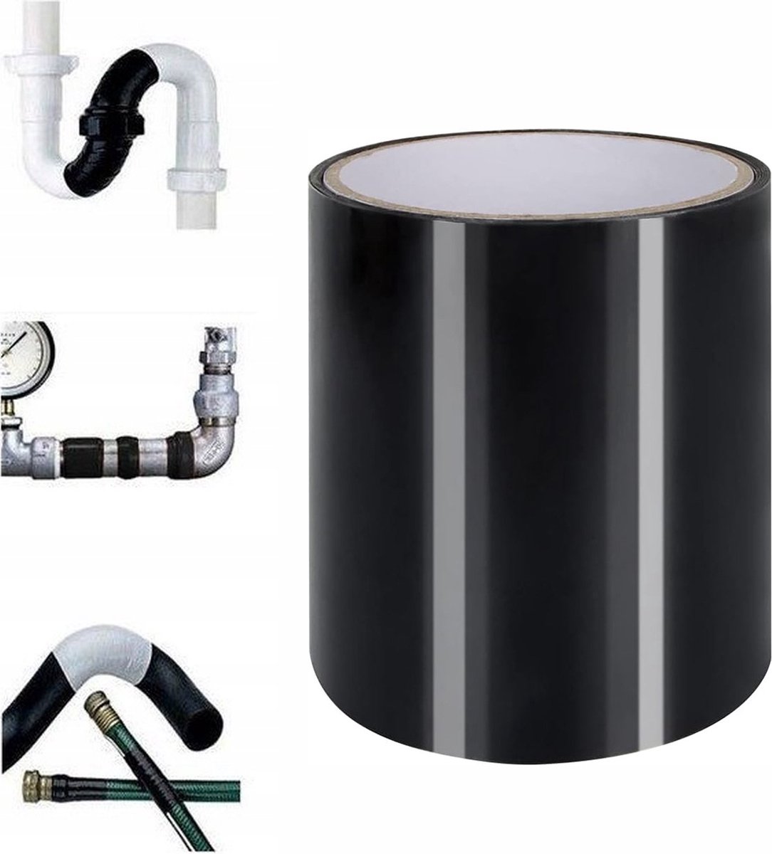 Super Strong Waterproof Tape - Duct Tape - Mounting Tape - 10 x 150cm - Leakage Tape - Flex Tape - General Utility Tape - Repair Tape - General Utility Tape - Black - For Pool/Bathroom/Tent/Leak Repair - Image 1