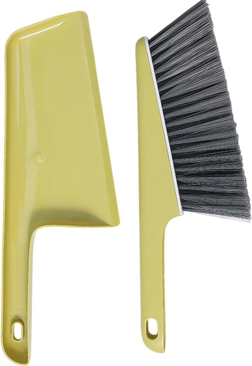 Dusting brush - Dustpan and brush - Dust brush - Bed sweeping brush - Sofa brush - Cleaning products - Household cleaning tools - With handle - For sofa, clothing, bed, duvet - Multifunctional - Plastic - Universal - Yellow - Image 5