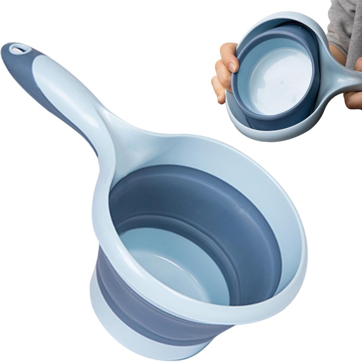 Portable Water Ladle - Foldable Water Ladle - Ladle with Handle - Easy to Store and Carry - For Kitchen/Bathroom/Camping/Hiking/Personal Care Routines/Pet Care - Garden Accessories - Plastic - Image 1
