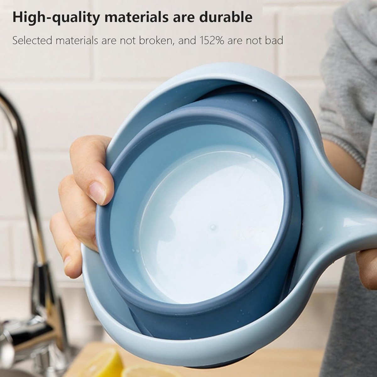 Portable Water Ladle - Foldable Water Ladle - Ladle with Handle - Easy to Store and Carry - For Kitchen/Bathroom/Camping/Hiking/Personal Care Routines/Pet Care - Garden Accessories - Plastic - Image 4