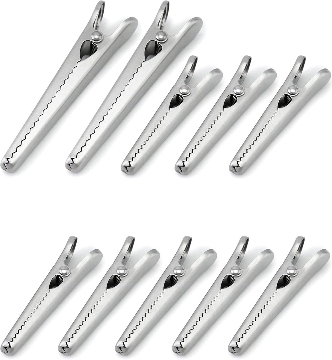 Stainless Steel Sealing Clips - Kitchen Sealing - 10 pieces - 8 cm & 11.5 cm - Image 1
