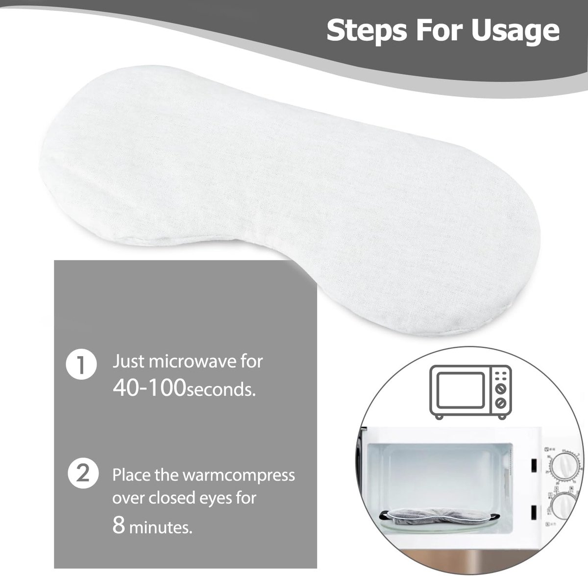 Luxury Sleep Mask - Memory Foam Sleep Mask - Steam Eye Mask - Blackout Eye Mask - Soothes the eyes - Adjustable - Blindfold - Silky Soft - Anti-Wrinkle - Ergonomic - Women and Men - Image 5