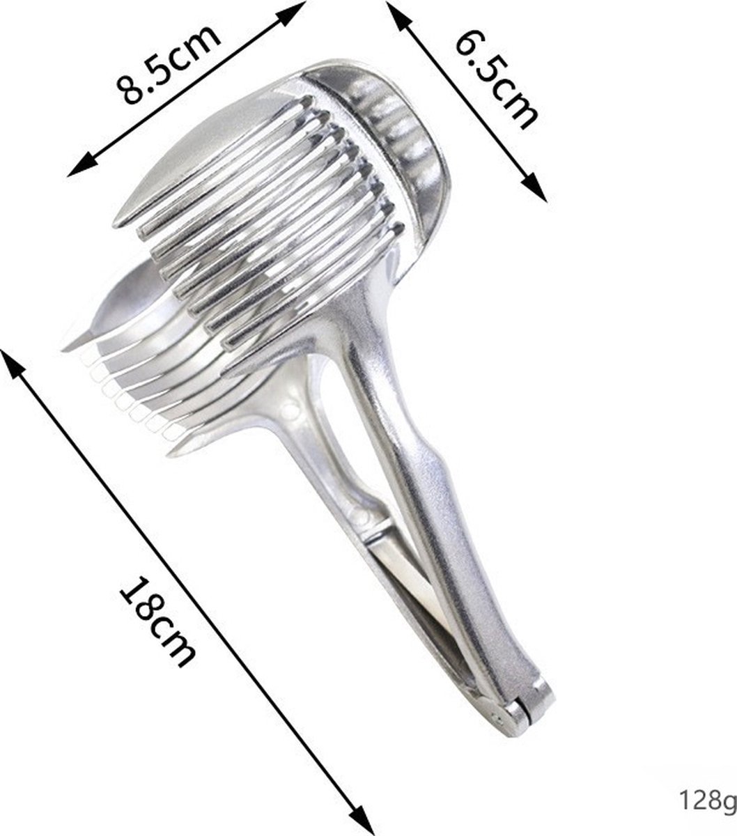 Tomato Slicer - Potato Slicer - Egg Slicer - Egg Slicer - Vegetable Slicer - Egg Slicer - Tomato Cutting Aid - Onion Slicer - Citrus Slicer - Tomato Tongs - Multifunctional - Kitchen Cutting Aid - Kitchen Tool - With Grip - Anti-Slip - Stainless Steel - Image 5