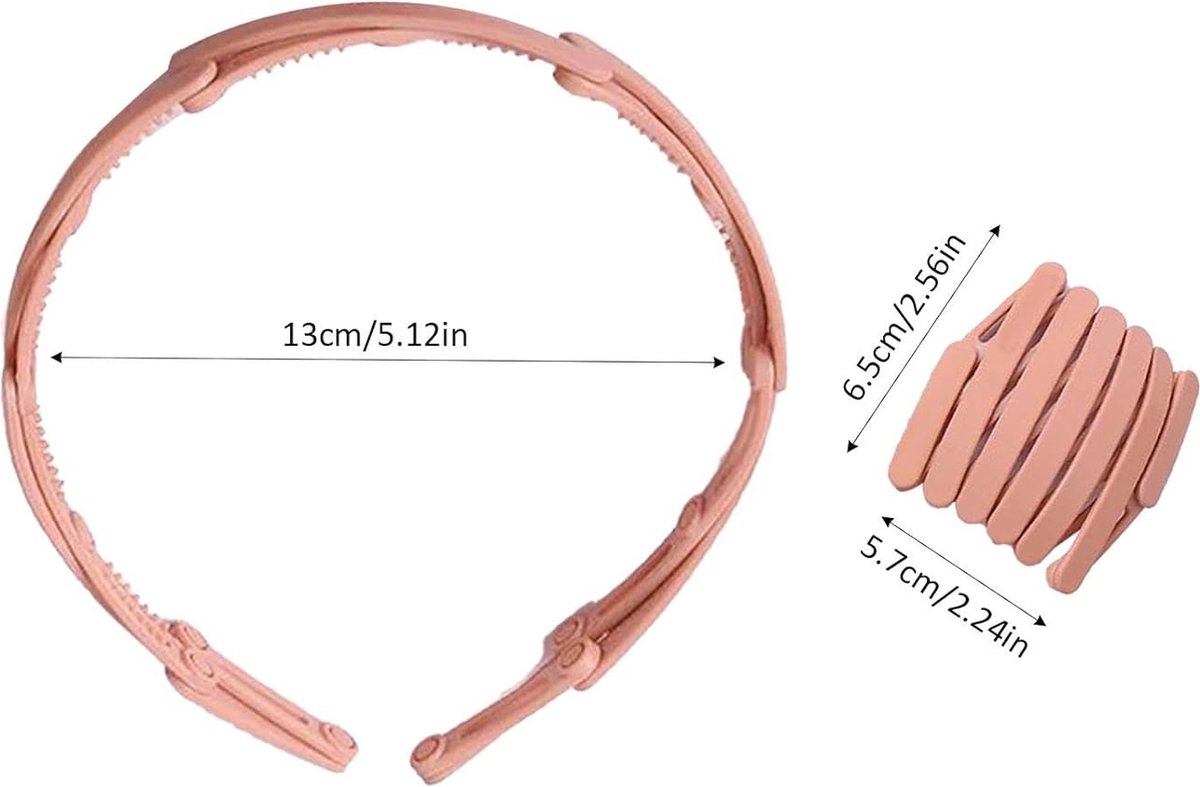 Headband - Tiara - Foldable and Scalable - Women's Headbands - Foldable Tiara - Foldable Headband - Pink - Women - Teens - Girls - Lightweight - Running - Athletic - Gym - Dance - Yoga - Hair Accessories - Image 2