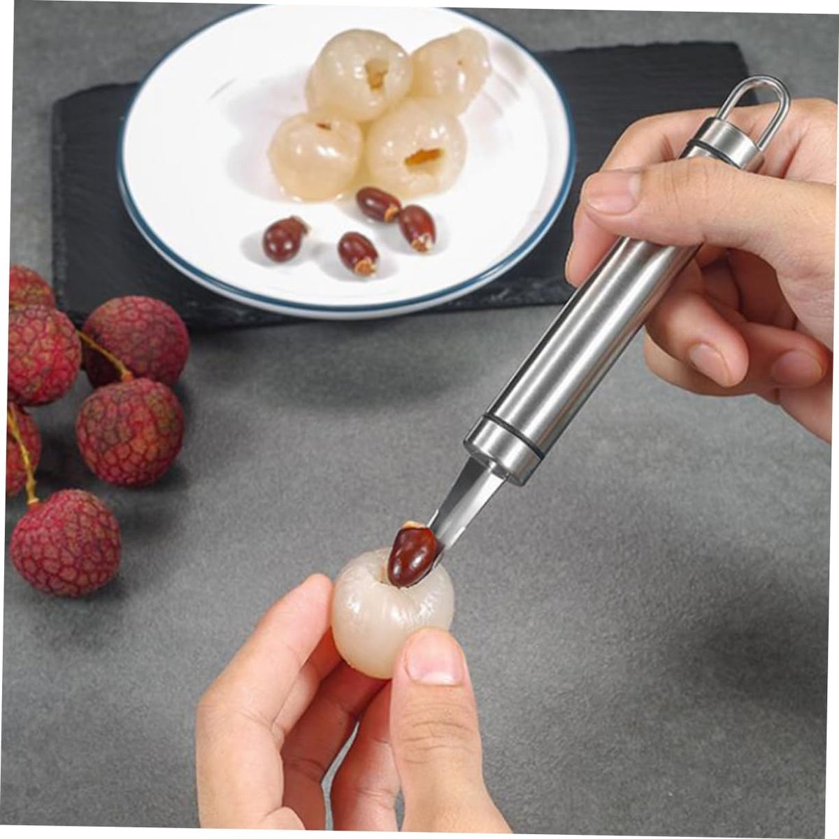 Fruit Corer - Professional Pitter - Creative Portable Longan Core Remover - Easy Core Removal - Ergonomic Handle - For Lychee and Longan Lovers - Kitchen Utensil - Image 5